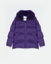 Load image into Gallery viewer, Down Jacket Technical Fabric/Lg Hair Lamb - Violet
