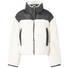 Load image into Gallery viewer, Woven Maya Shearling Puffer - Natural White &amp; Blac
