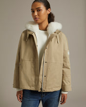 Load image into Gallery viewer, Parka Blended Cotton/Rabbit/Fox - Sable/Ivoire
