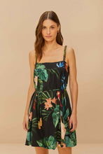 Load image into Gallery viewer, Macaw Fiesta Mini Dress - Black
