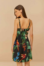 Load image into Gallery viewer, Macaw Fiesta Mini Dress - Black
