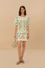 Load image into Gallery viewer, Folk Floral Scoop Neck Short Sleeve - Off-White
