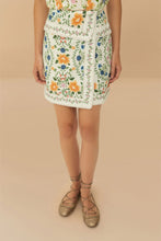 Load image into Gallery viewer, Folk Floral Mini Skirt - Off-White

