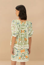 Load image into Gallery viewer, Folk Floral Mini Skirt - Off-White
