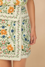 Load image into Gallery viewer, Folk Floral Mini Skirt - Off-White
