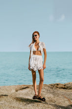 Load image into Gallery viewer, White Seashell Eyelet Short - White
