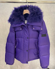 Load image into Gallery viewer, Down Jacket Technical Fabric/Lg Hair Lamb - Violet
