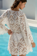 Load image into Gallery viewer, Seashell Eyelet Mini Dress - White
