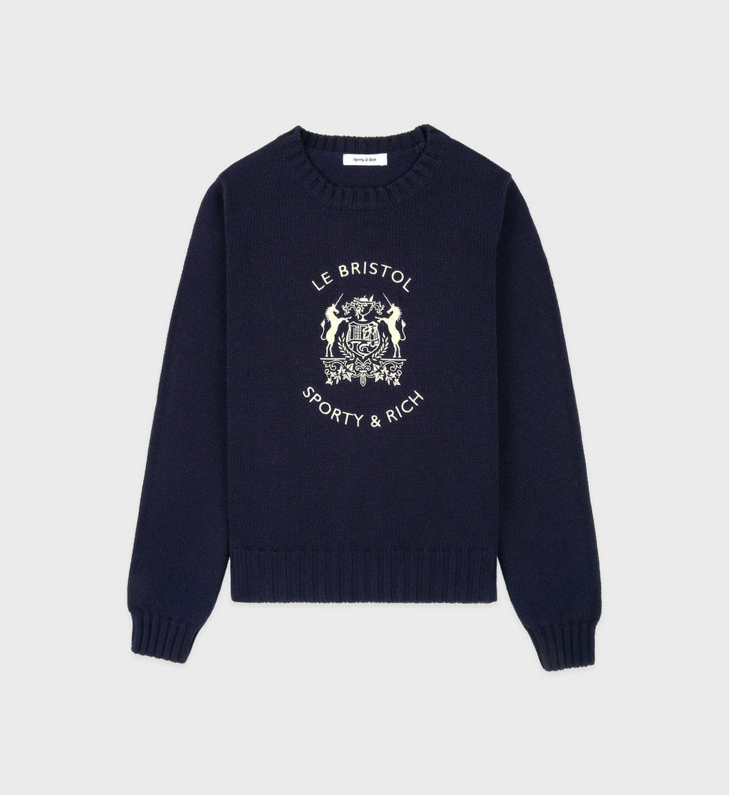 Bristol Sweater  - Navy Cream