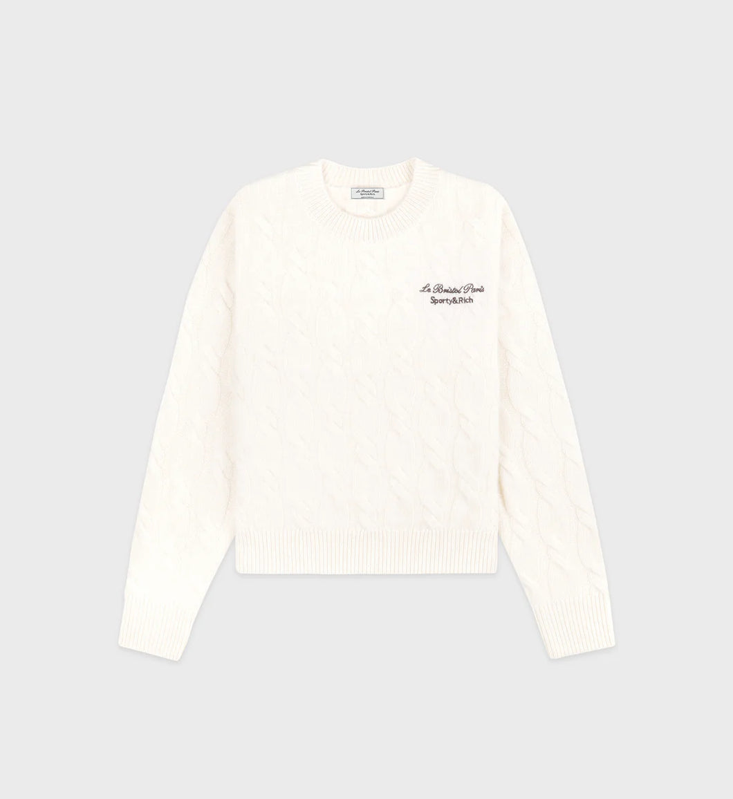 Faubourg Crewneck  - Cream Chocolate