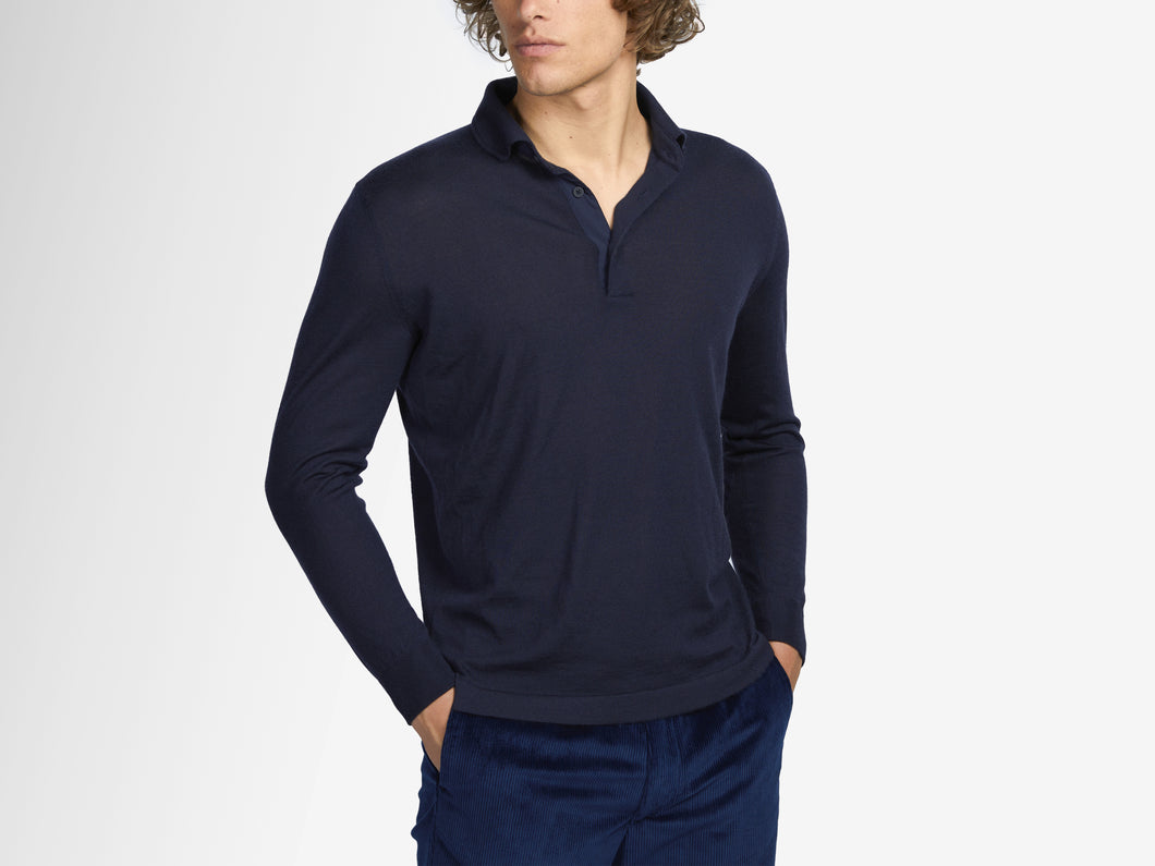 Polo Neck F18 Knitwear - Navy Blue