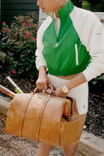 Load image into Gallery viewer, The Billie Nylon Quarter Zip - White Saga
