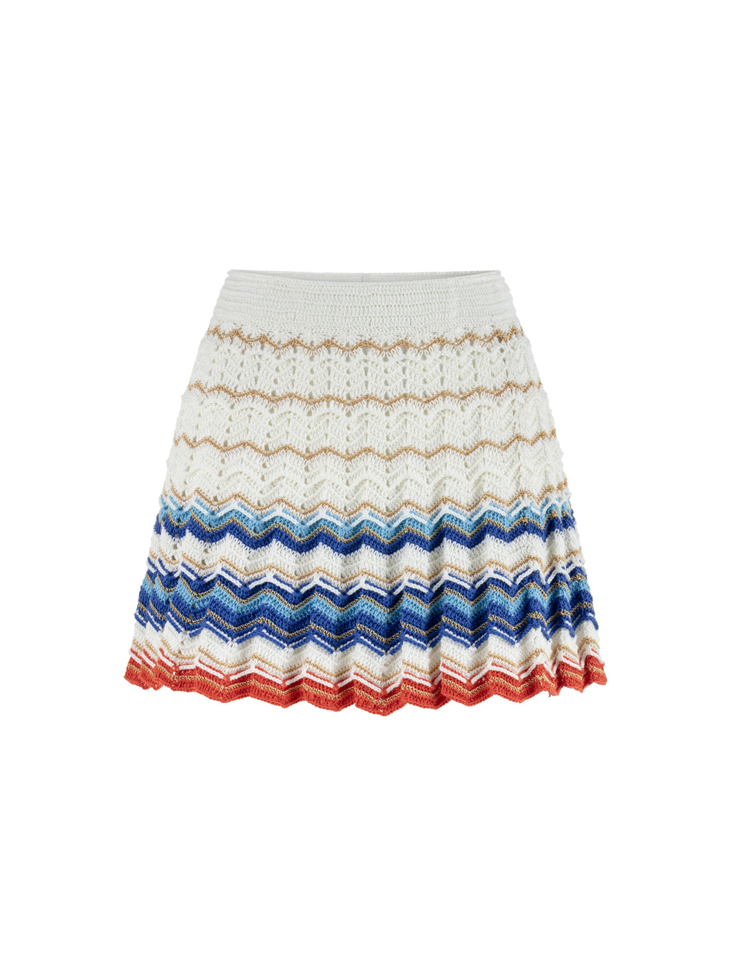 Regina Hand Crochet Mini Skirt  - Multi