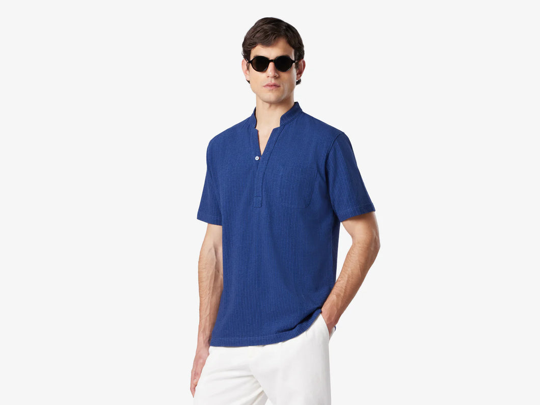 Fish Tail Short  - Navy Blue