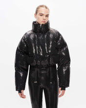 Load image into Gallery viewer, Woven Dissco Puffer Jacket - Black
