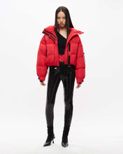 Load image into Gallery viewer, Woven Diana Puffer Jacket - Red
