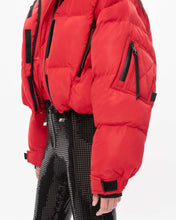 Load image into Gallery viewer, Woven Diana Puffer Jacket - Red
