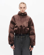 Load image into Gallery viewer, Woven Roux Puffer Jacket - Bitter Chocolate Brown
