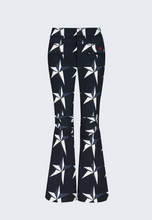Load image into Gallery viewer, Aurora High Waist Flare Pant - Star Print- Black
