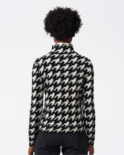 Load image into Gallery viewer, Houndstooth Turtle Neck Sweater - Black/Snow White
