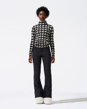 Load image into Gallery viewer, Houndstooth Turtle Neck Sweater - Black/Snow White
