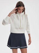 Load image into Gallery viewer, Aurora Half Zip Knit  - White
