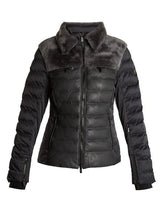 Load image into Gallery viewer, Rhea Limited Edition Shearling Trimmed Technical Ski Jacket - Black
