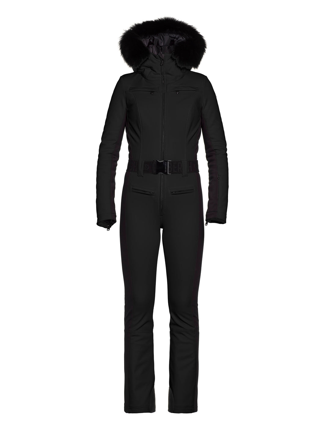 Parry Jumpsuit Real Fur - Black