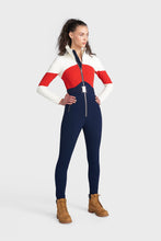 Load image into Gallery viewer, Alta Ski Suit - Indigo/Fiery Red/Cloud
