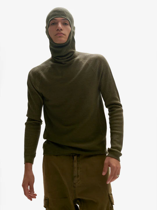 Holden - BALACLAVA SWEATER - STONE GREEN