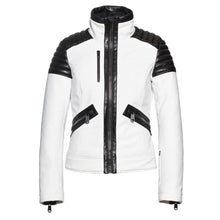 Load image into Gallery viewer, LEONIE ZIP UP BIKER SHOULDER PAD JKT W/O FUR – WHITE
