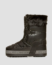 Load image into Gallery viewer, New Tignes 8 Zig Zag Strapped Fur Lined Boots - Black
