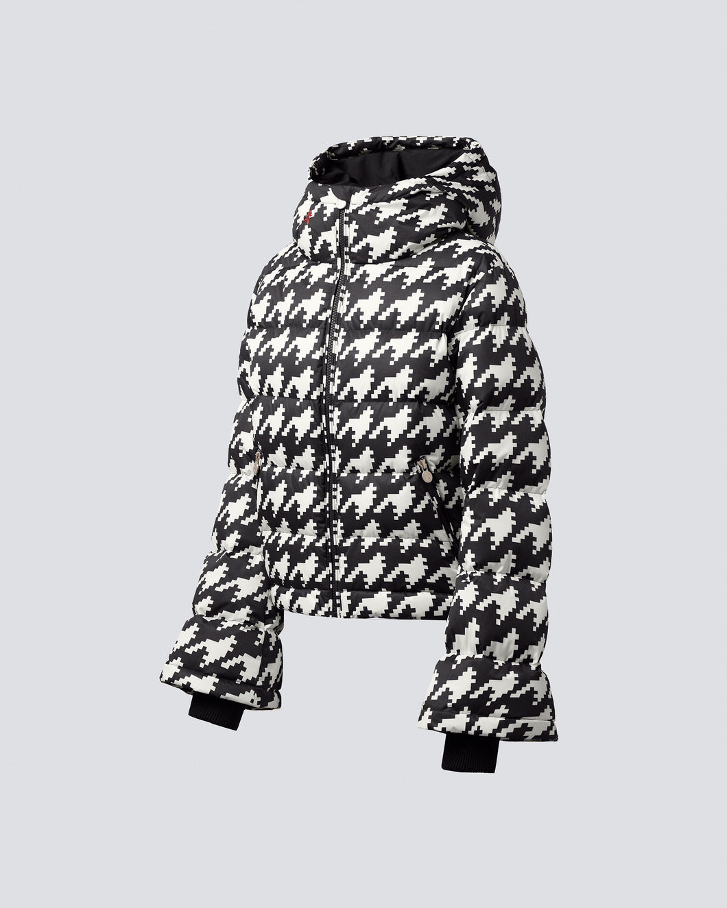 Polar Flare Jacket - Print - Houndstooth - Black/Snow White