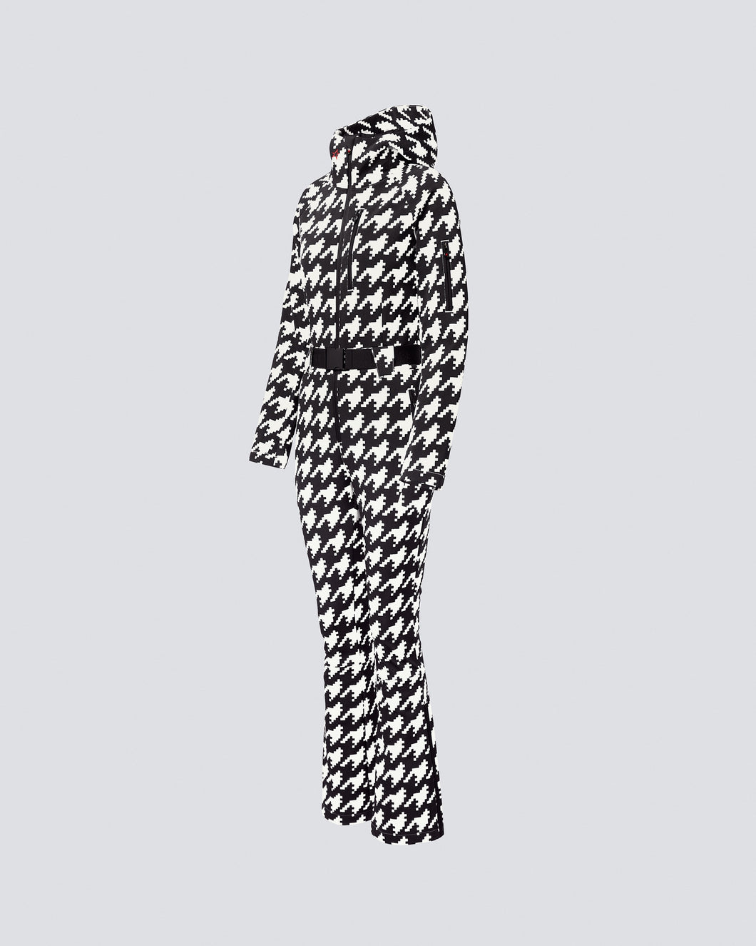 Star Suit One Piece - Houndstooth - Black/Snow White