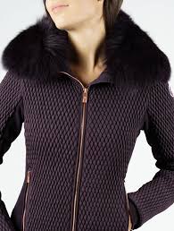 Montana II Women Ski Jacket Real Fur Collar - Vigne