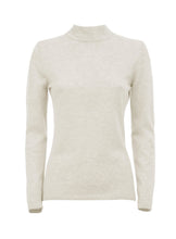 Load image into Gallery viewer, Lark Cashmere Mock-Neck Layer - Ash White
