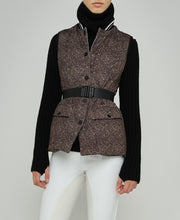 Load image into Gallery viewer, Jilly Tweed-Print Ski Jacket - Moss
