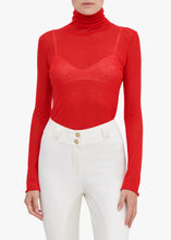 Load image into Gallery viewer, Dulcie Cashmere-Silk Turtle-Neck Layer - Red
