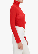 Load image into Gallery viewer, Dulcie Cashmere-Silk Turtle-Neck Layer - Red
