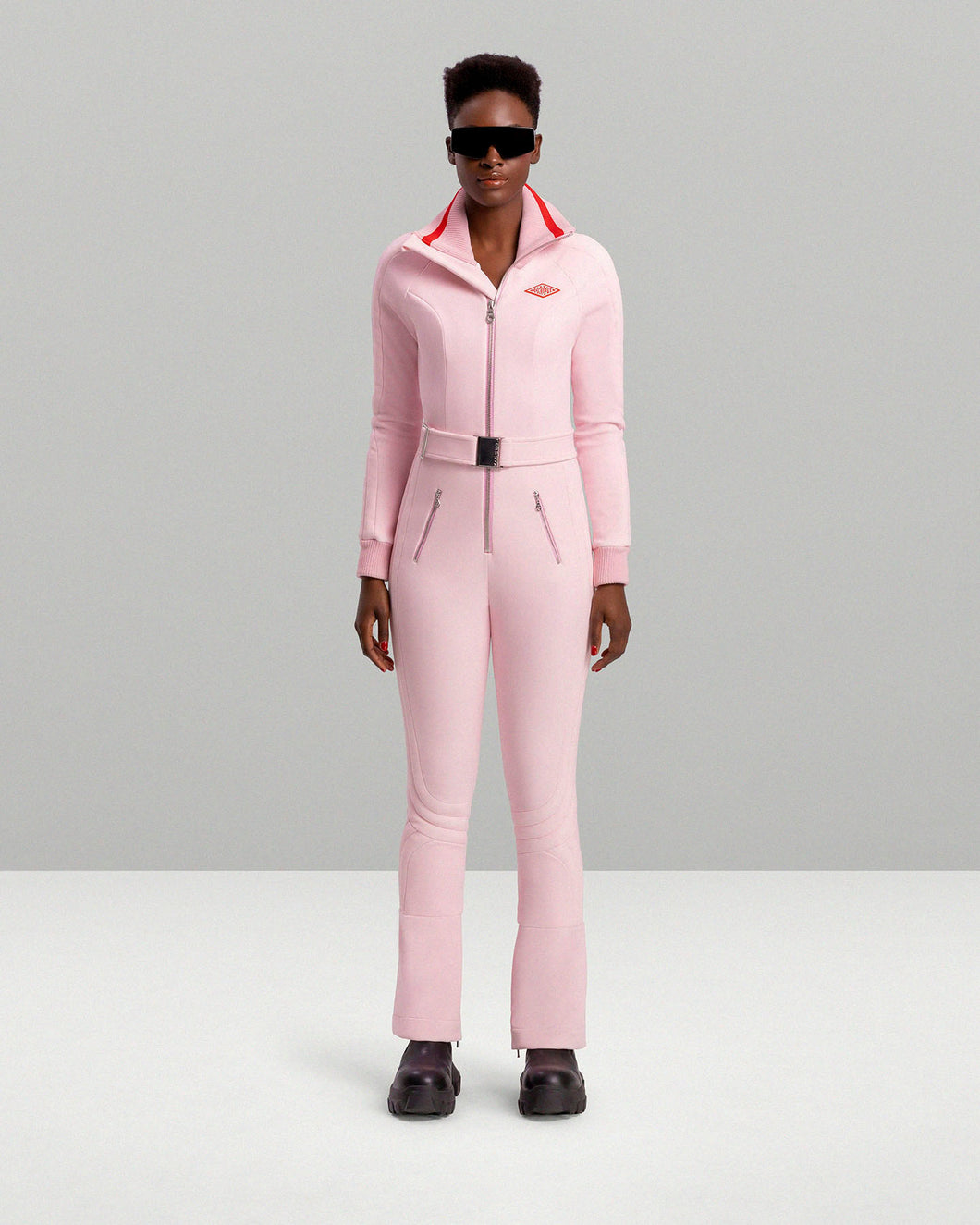 Modena Ski Suit - Digital Pink/Fiery Red
