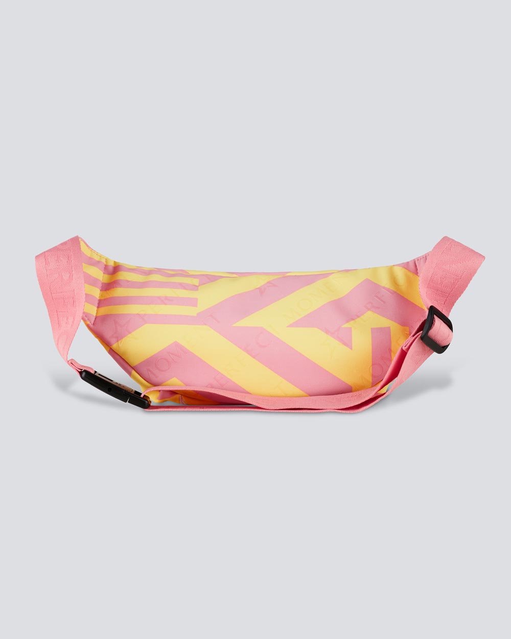 Folded Chevron Bum Bag - Lemon/Pure Pink